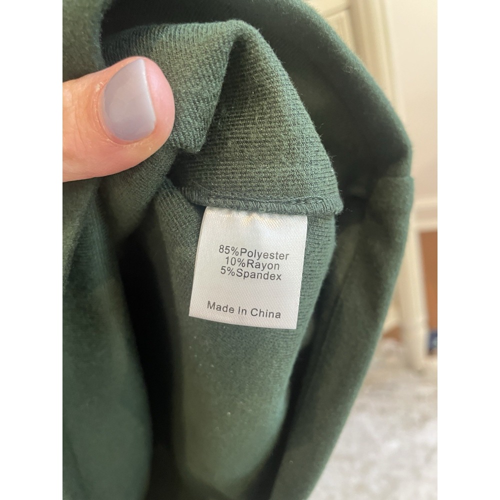 Tuckernuck Avery Dress Green Soft Fleece‎ Size XL 3/4 Sleeve - Picture 8 of 11